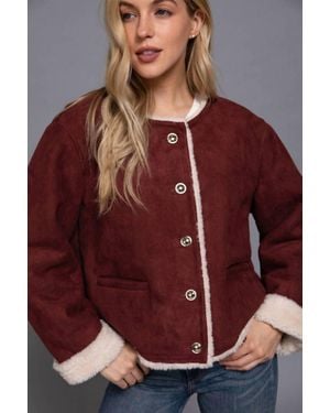 Active Basic Vista Button Down Jacket - Red