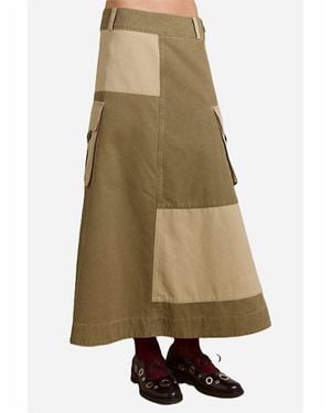 Damson Madder Marcelle Barn Midi Skirt - Natural