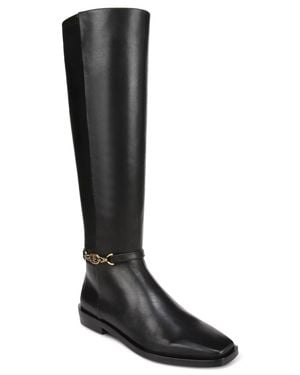 Sam Edelman Clive I8413M1001 Leather Wide Calf Shoes Jzz1169 - Black