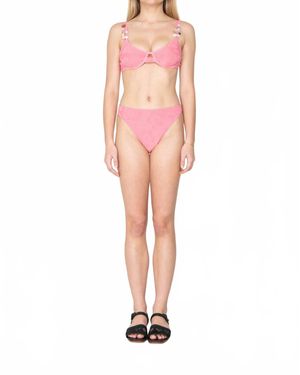Em on Holiday Terry Hibiscus Bikini Set - Pink