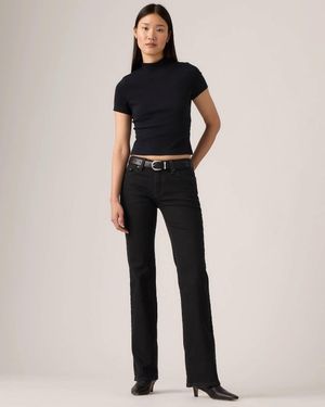 Levi's Superlow Jeans Dark Wash Low Rise Bootcut Leg Pall77 - Blue