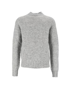 Ballantyne Textured Knit Crewneck Sweater - Gray