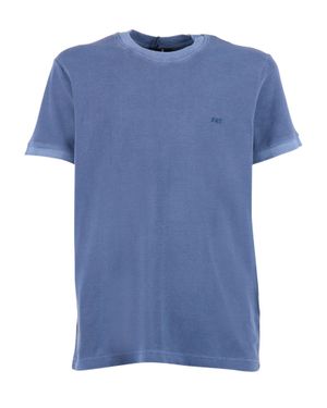 Fay Piquet Tinto Frosted T-Shirt - Blue