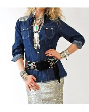 Tasha Polizzi Roxy Denim Shirt - Blue