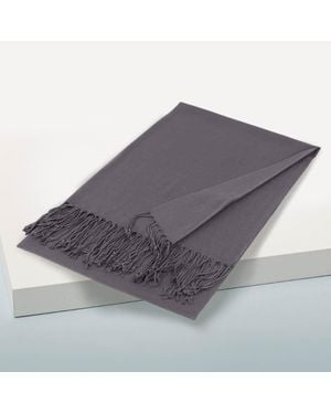 TRUEDAMES Solid Color Pashmina Scarf Shawl - Gray