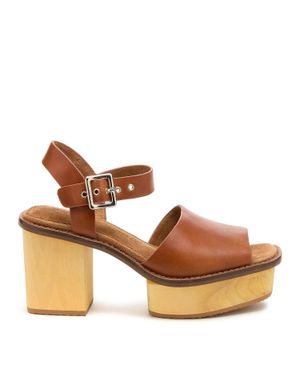 Kelsi Dagger Brooklyn Groove Platform Sandal - Brown