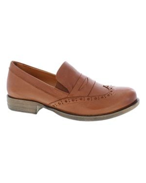 Biza Erica Leather Loafers - Brown