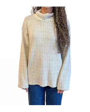Project Social T Juniper Brushed Funnel Neck Top - White