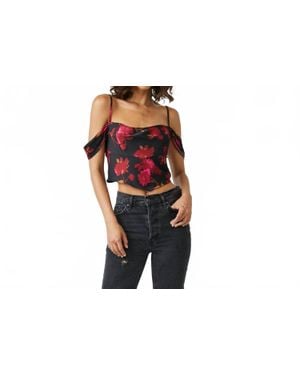 Free People Cassandra Printed Blouse - Black