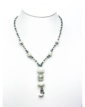 Antica Murrina Murrano Glass Necklace With Pendant - White