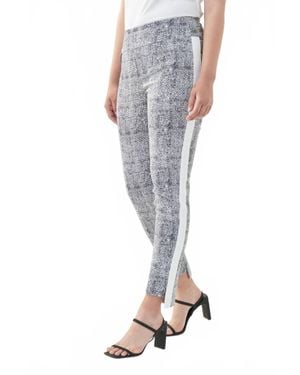 Joseph Ribkoff Textured Pull On Pants - Blue
