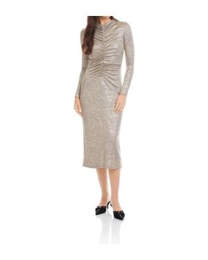 Fifteen Twenty Ruched Selena Midi Dress - Natural