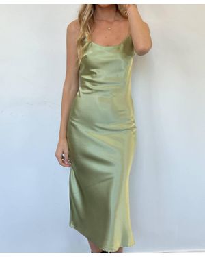 Beige Botany Moments Midi Dress - Green