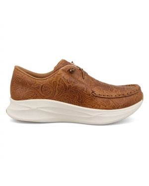 Twisted X Feather X Casual Tooled Shoe - Brown
