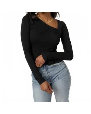 Project Social T Rosa Twist Long Sleeve Tee - Black