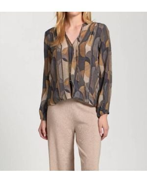 Apny Crossover Top With Tassel - Natural