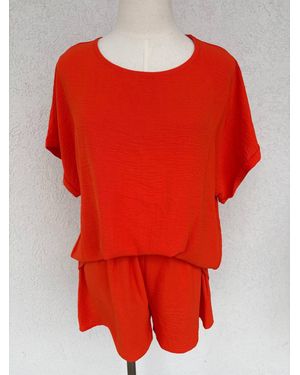 Pixi + Ivy Judith Top And Short Set - Red
