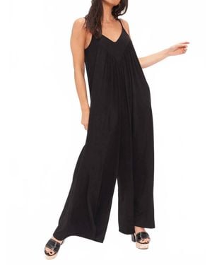 Project Social T No Regrets Relaxed Shirred Jumpsuit - Black