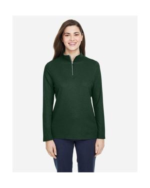 CORE365 Fusion Chromasoft Pique Quarter-Zip Pullover - Green