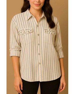 Guadalupe Giovanna Stripe Shirt - Natural