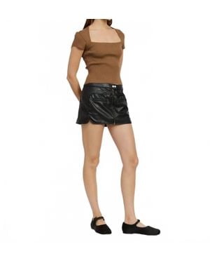 emory park Charles Moto Skirt - Black