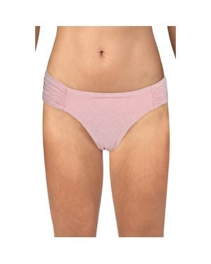 Lucky Brand Printed Bikini Swim Bottom Separates - Pink