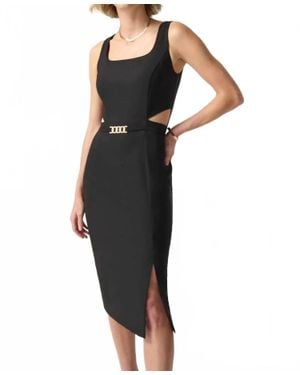 Joseph Ribkoff Lux Twill Sheath Dress - Black