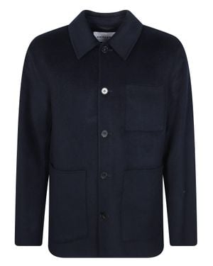 Amaranto Giacca Over Structured Shirt - Blue