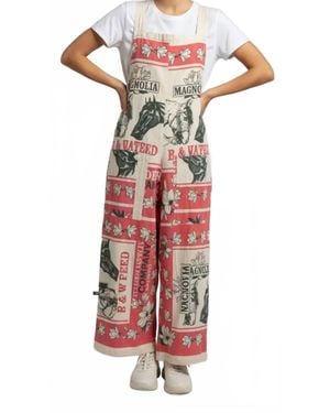 Evergreen Guardian Imports Wide Leg Jumpsuit Overalls - Multicolor