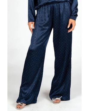 Sincerely Ours Billie Embellished Pants - Blue