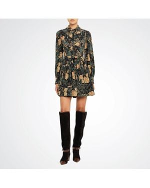 Ulla Johnson Simona Silk Long Sleeve Mini Dress - Black