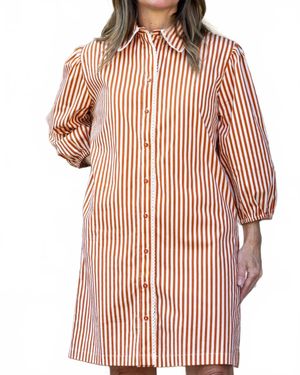 Mahila Stripe Mini Dress - Pink