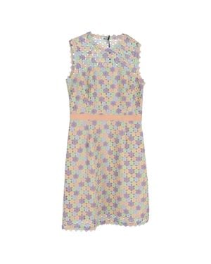Moschino Cheap And Chic Floral Macrame Sheath Dress - Gray