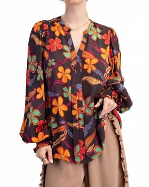Easel Flower Child Top - Red