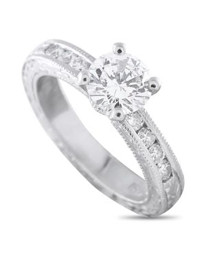 LB Exclusive Platinum 1.34Ct Diamond Engagement Ring Mf02-062626 - Metallic