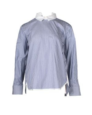 Nike Sacai Cross Back Striped Shirt - Blue