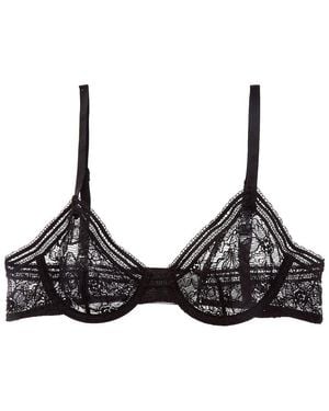 Wolford Graphic Lace Underwire Demi Bra - Black