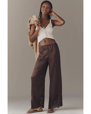 Reformation Carolina Silk Lace Pants - Brown