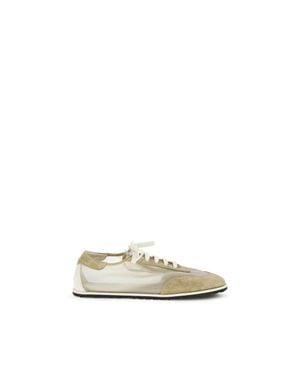 Dear Frances Calf Leather Bos Taurus Low Top Sneakers - Natural