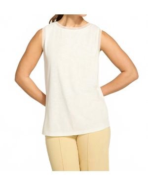 Fdj Tank With Sheer Detail - White