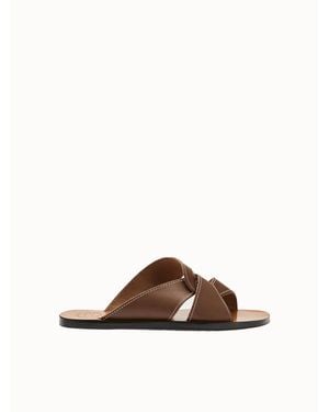Atp Atelier Allai Stitch Vacchetta Sandals - Brown