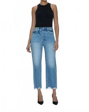 Pistola Cassie Super High Rise Straight Leg Jeans - Blue