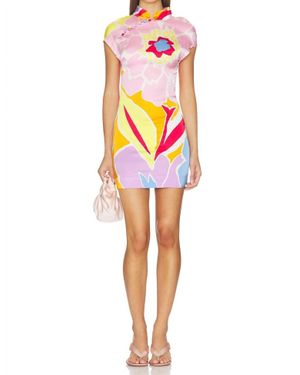 SWF Cheongsam Mini Dress - Red