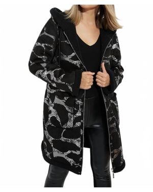 Joseph Ribkoff Double Front Pocket Hooded Jacket - Black