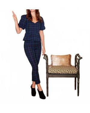 Sail To Sable Tartan Pants - Blue