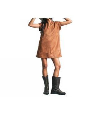 Wishlist Suede Mini Dress - Black