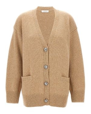 Rabanne Logo Button Cardigan - Natural