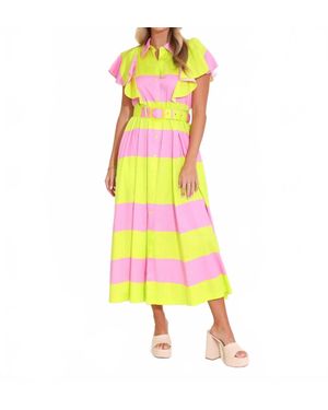 Alden Adair Rose Dress - Yellow