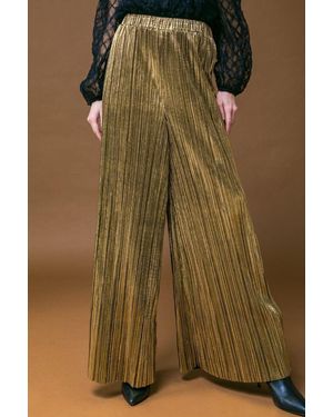 TRUEDAMES Porch Swing Kisses Woven Pants - Green