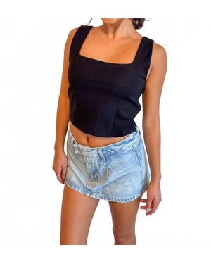 Day + Moon Isabella Square Neck Top - Blue